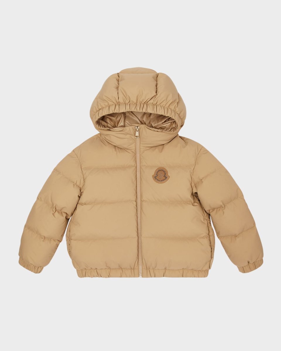 Girl's Clarita Embellished Bell Puffer Jacket, Size 8-14